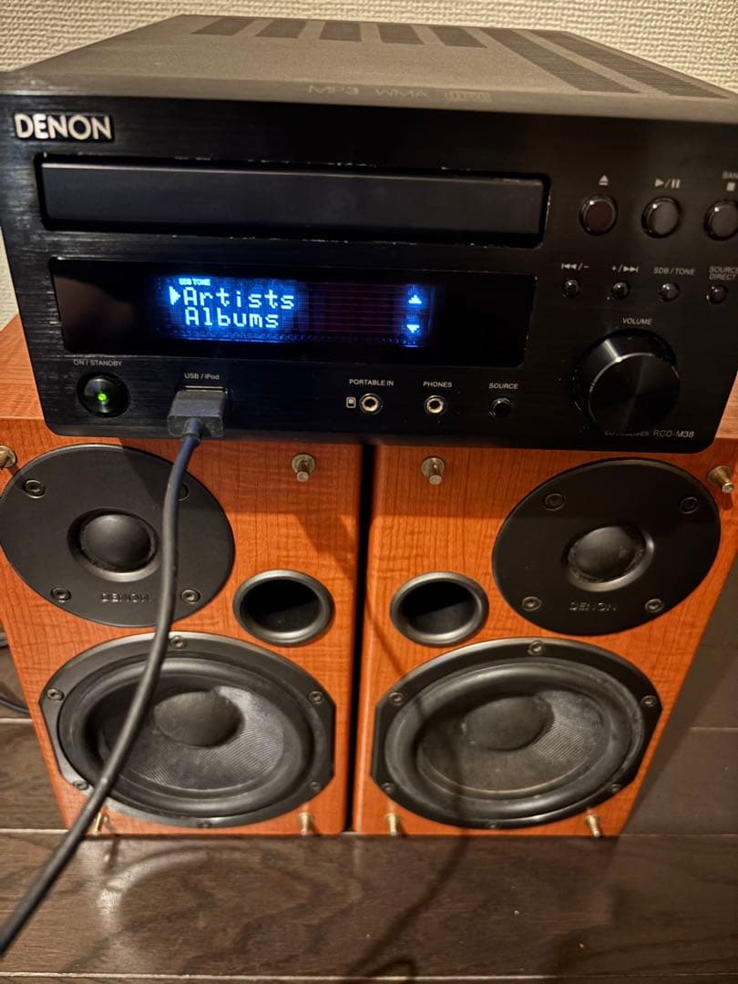 DENON】 RCD-M38-K ブラック 2スピーカーセット
