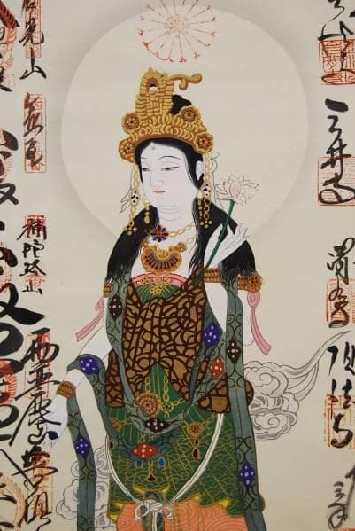 真作/西国三十三ヶ所霊場集印肉筆掛軸/布袋屋掛軸HB-563 真作/西国三十三ヶ所霊場集印肉筆掛軸/布袋屋掛軸HB-563 真作/西国三十