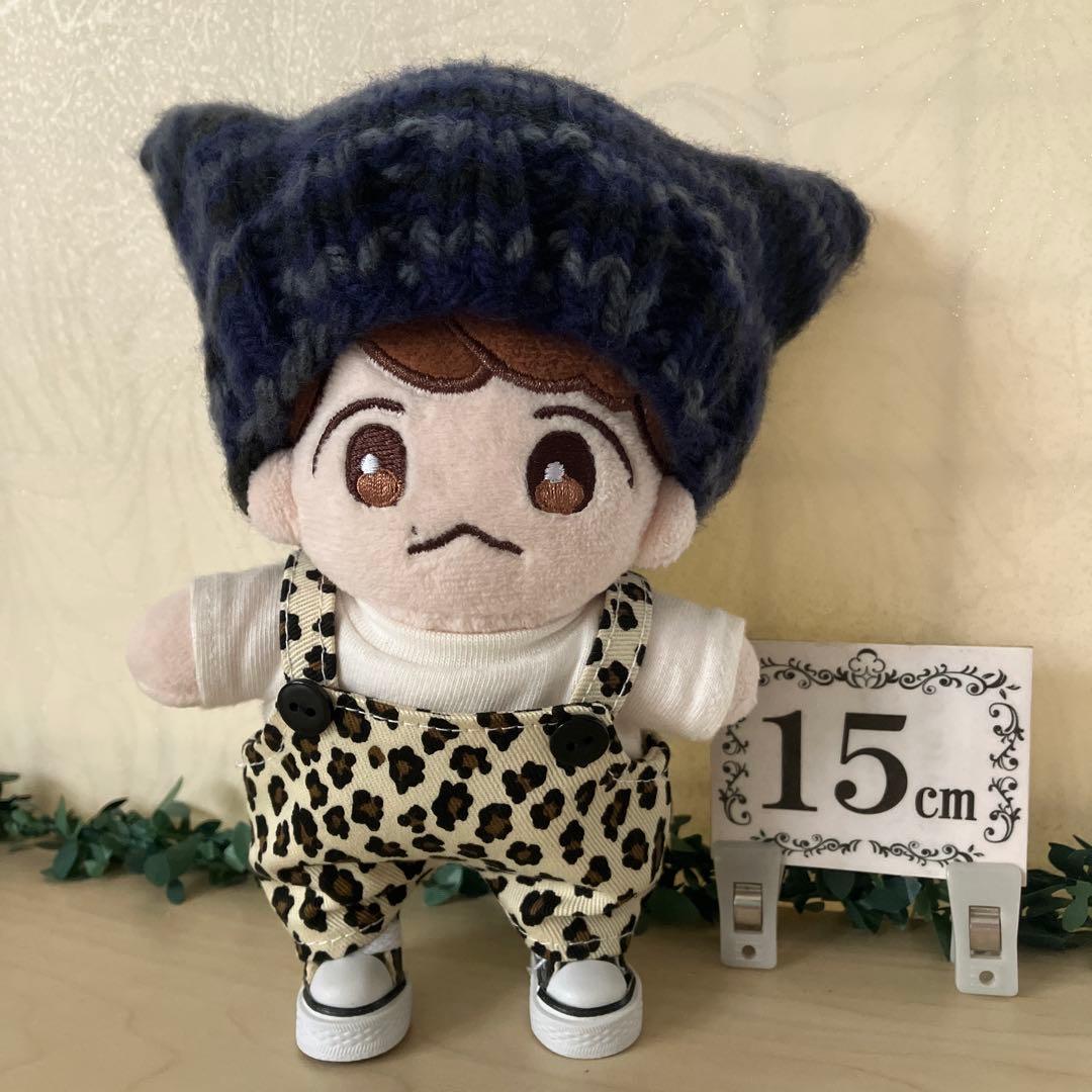 k-pop 15cmぬいぐるみ 洋服 ぬい服 オーバーオール レオパード - メルカリ