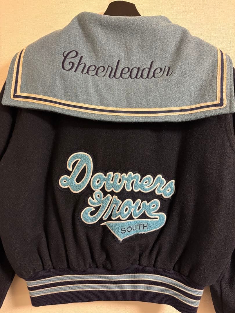 80s USA チアリーダー ウール スタジャン セーラー 刺繍 ビンテージ