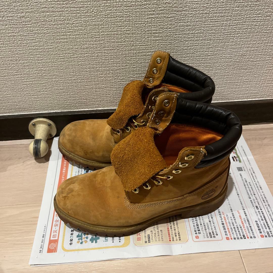 Timberland 防水ベージュレザー ワークブーツ Timberland 防水ベージュレザーブーツ - メルカリ