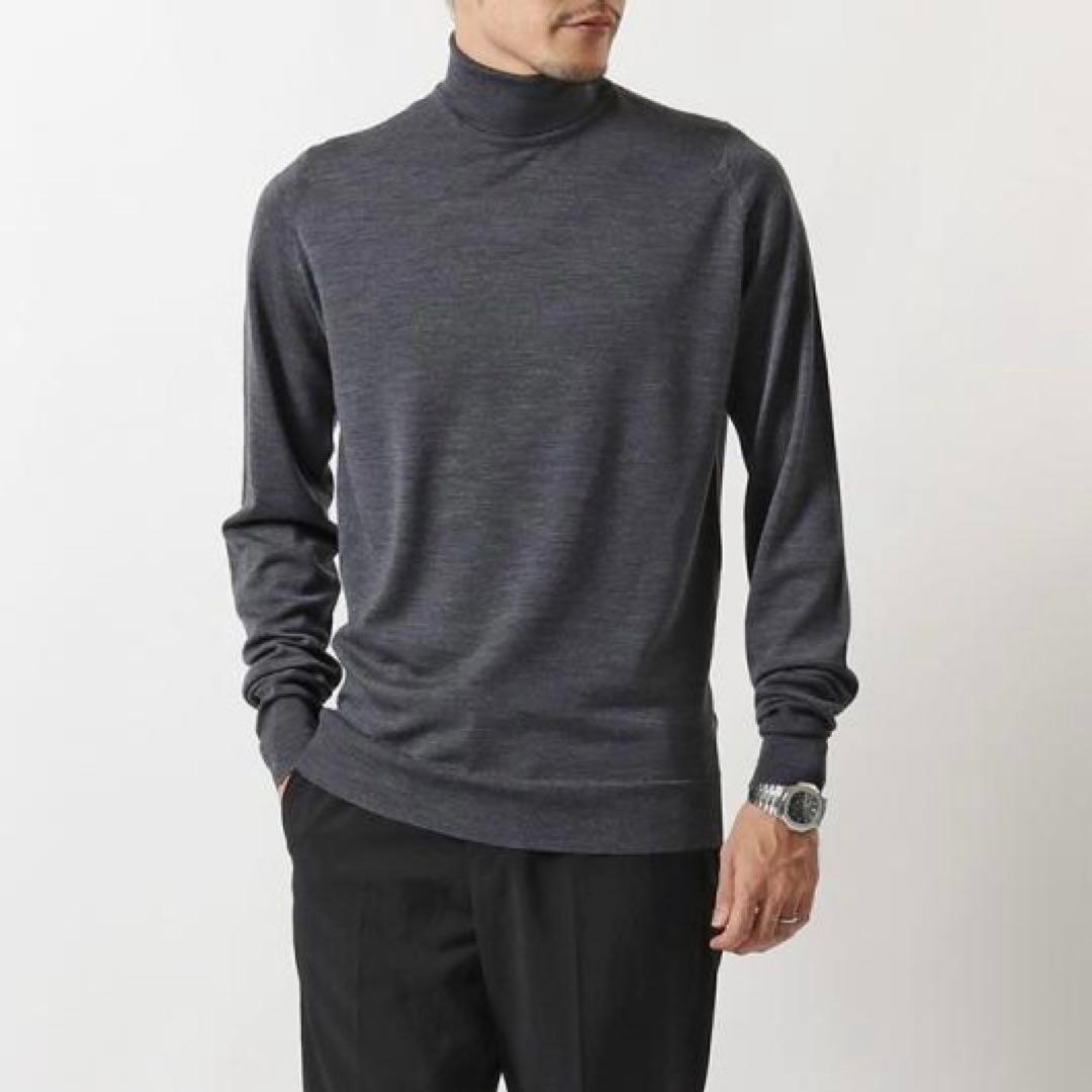美品 英国製 JOHN SMEDLEY 30G タートルネック ニット セーター JOHN SMEDLEY（ジョンスメドレー） セーター LEVINE メンズ MODERN FIT