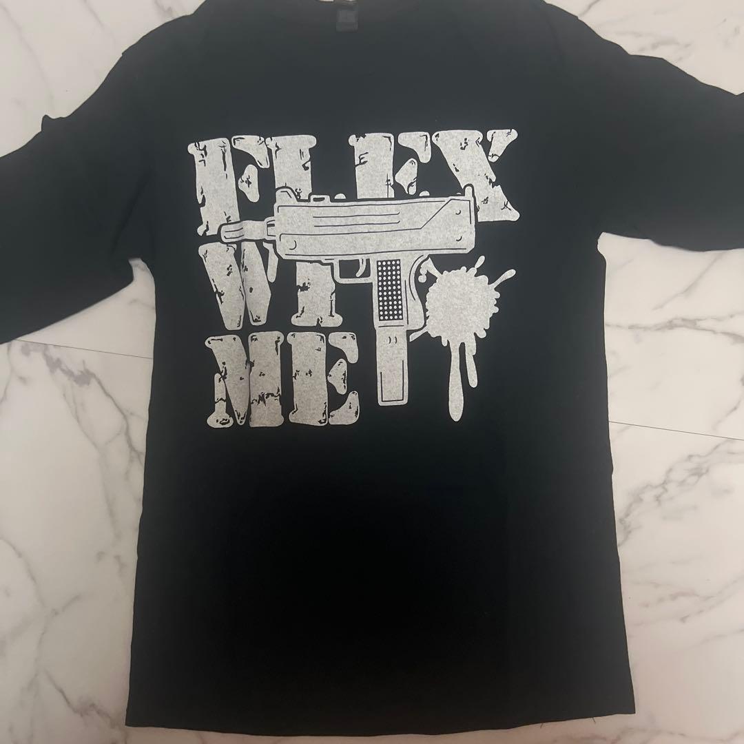 FLEX WIT ME Tシャツ ブラック FLEX WIT ME Tシャツ 黒 yokosquad flexwitme - メルカリ