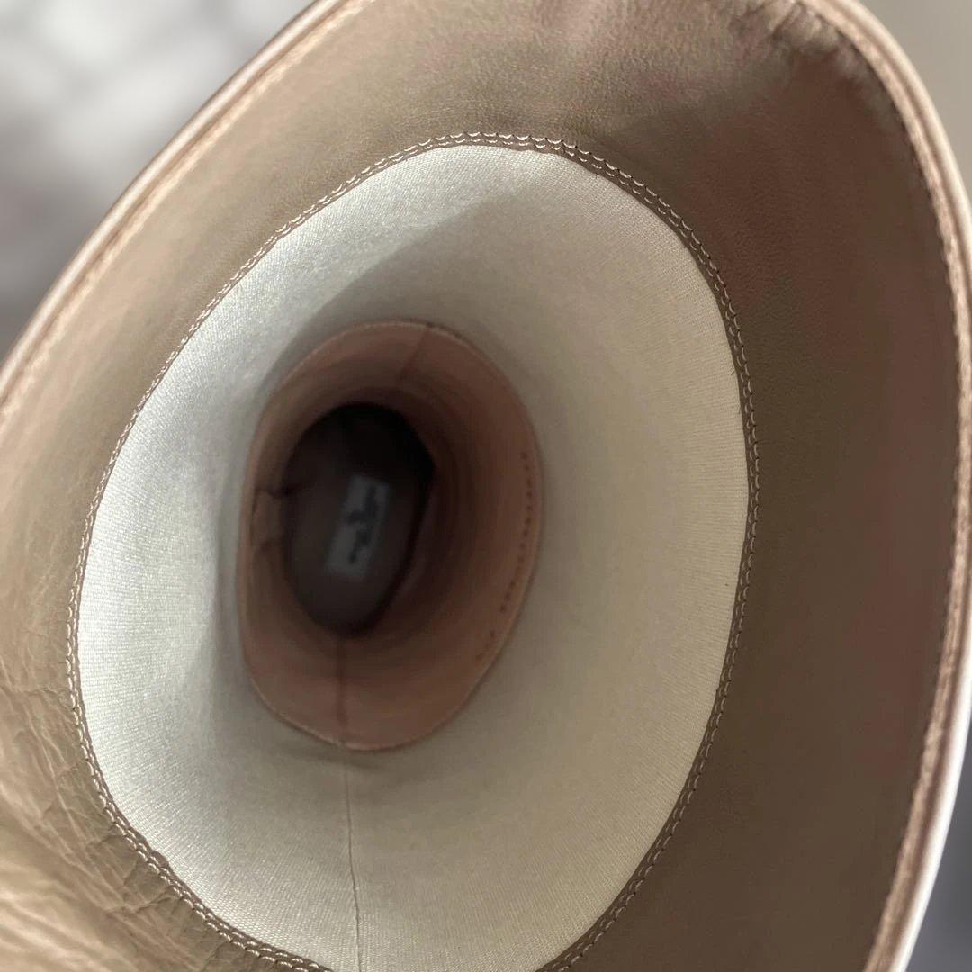 GUILD JACOMO ベージュ レザー ロングヒールブーツ　23.5cm