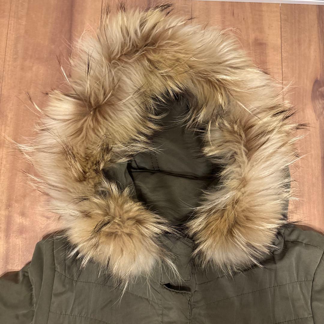 MAITRESSE オリーブグリーン ファー付きモッズコート - メルカリ