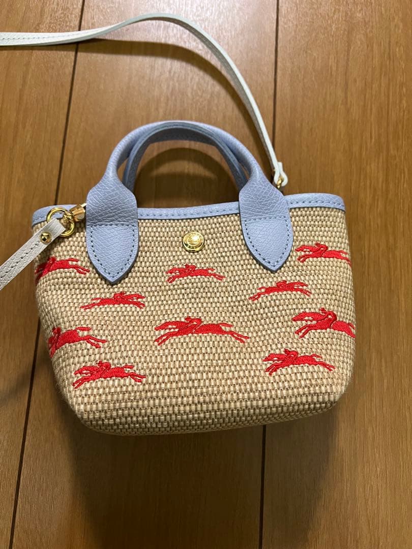 Longchamp ロンシャン ル パニエ カゴバッグ XS ブルー 水色 - メルカリ