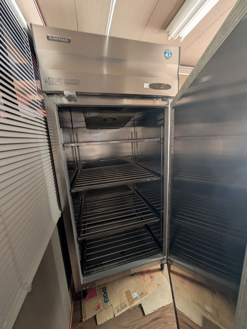 業務用 ホシザキ大型冷蔵庫 ステンレススチール 4段棚 - メルカリ