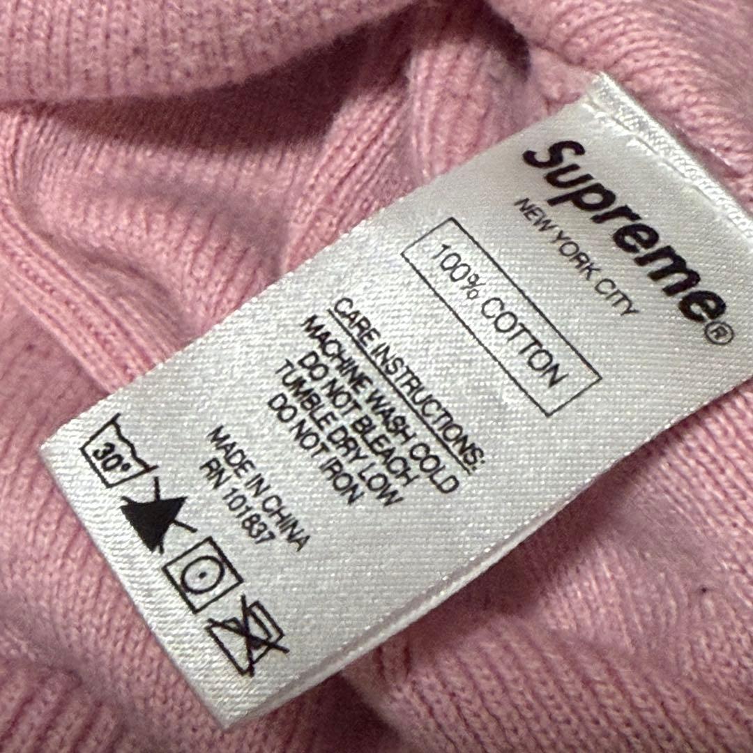 Supreme ピンク ニット セーター Lサイズ - メルカリ