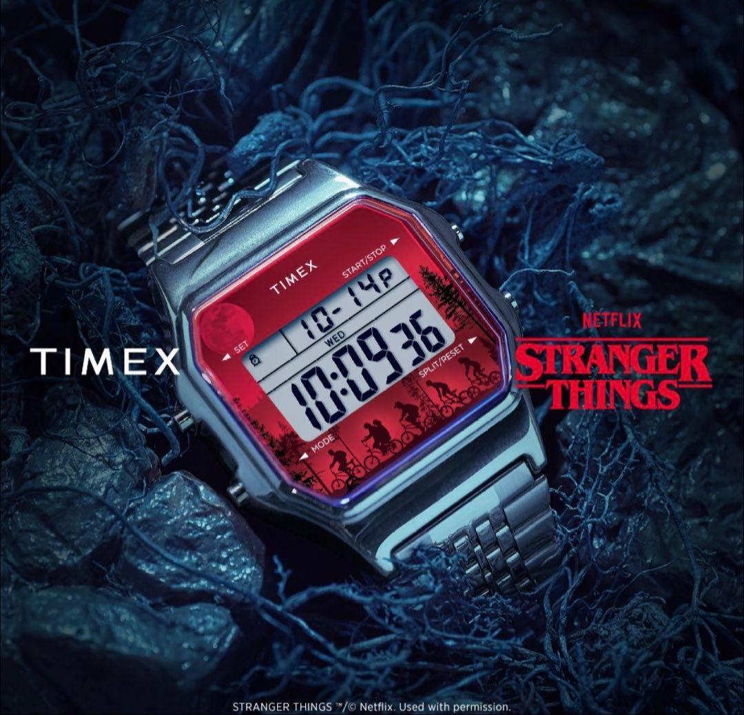 stranger things x timex コラボ 新品 タイメックス、数字が逆さまな「Stranger Things」コラボ時計