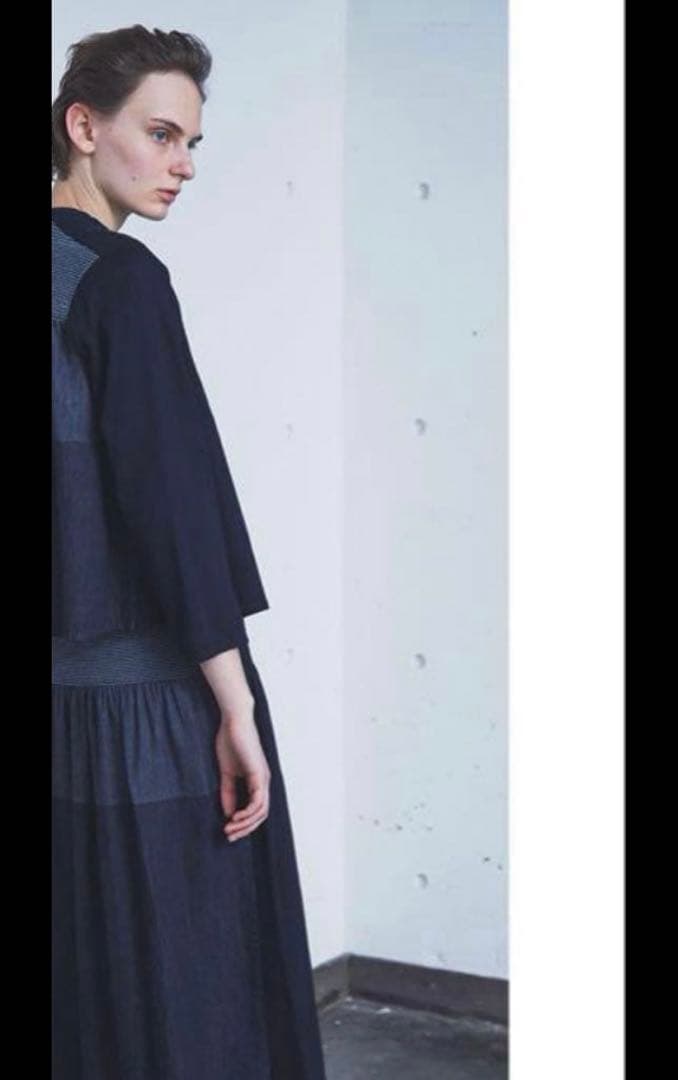 値下げ【美品】plantation シャーリングデニム ブラウス