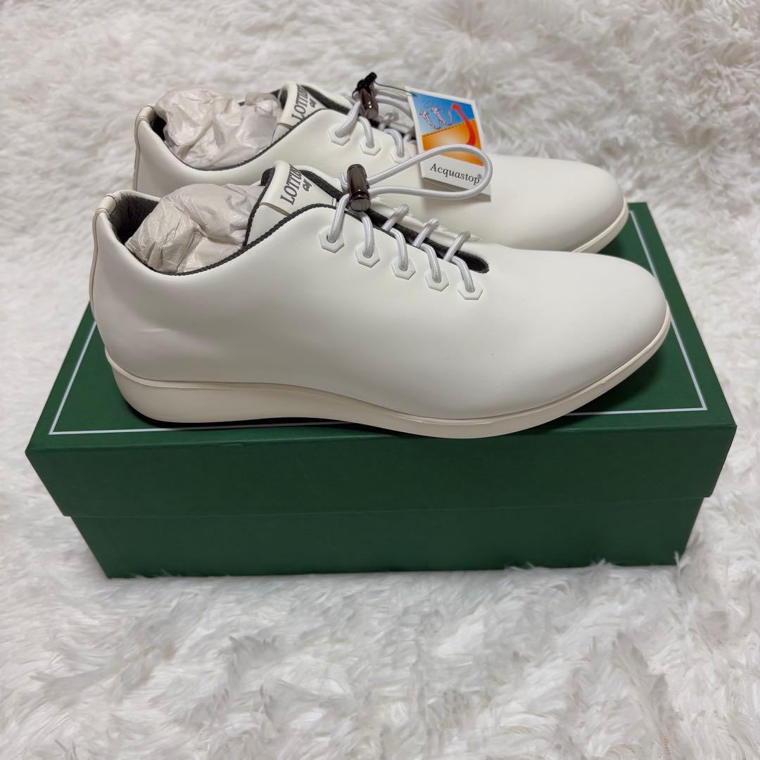 新品】 LOTTUSSE Golf レザーゴルフシューズ 24.0 ホワイト - メルカリ