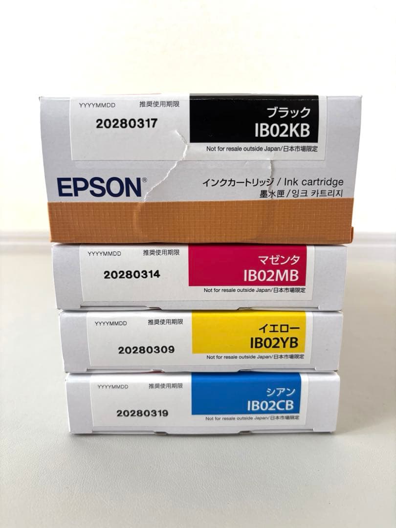純正EPSON 大容量インク　IB02 4色セット インク革命.COM エプソン ib02 インク IB02-4PK 大容量 顔料4色セット