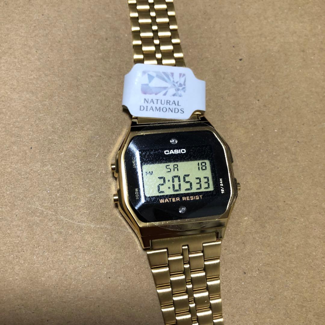 新品未使用】A-159 天然ダイヤモンド 付きチープカシオ - メルカリ