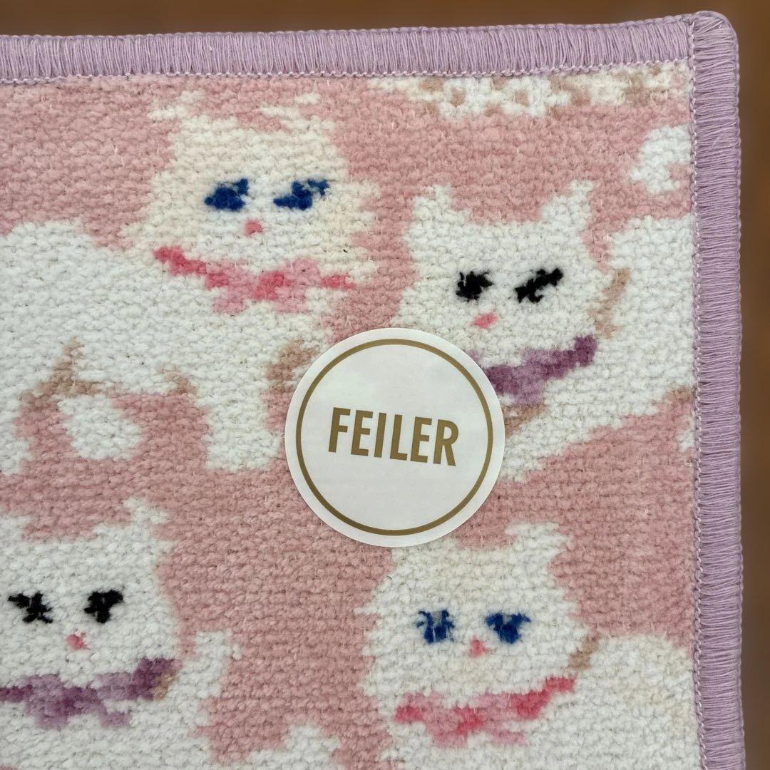 フェイラー モフモフネコチャン ハンカチ ペールピンク FEILER - メルカリ