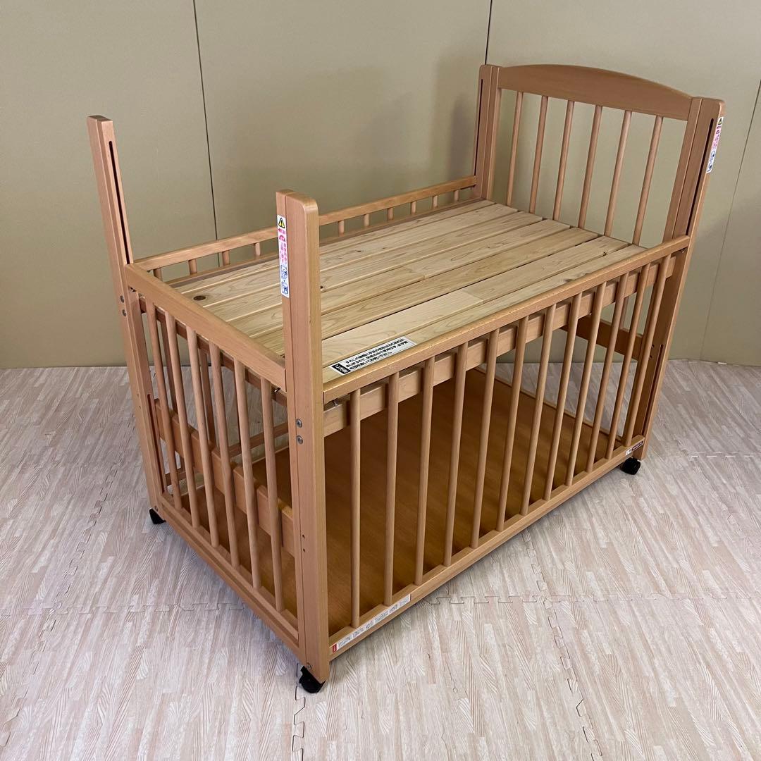 ☆除菌清掃済☆ 美品 日本製 サワベビー ハイタイプ すのこ床板 3面