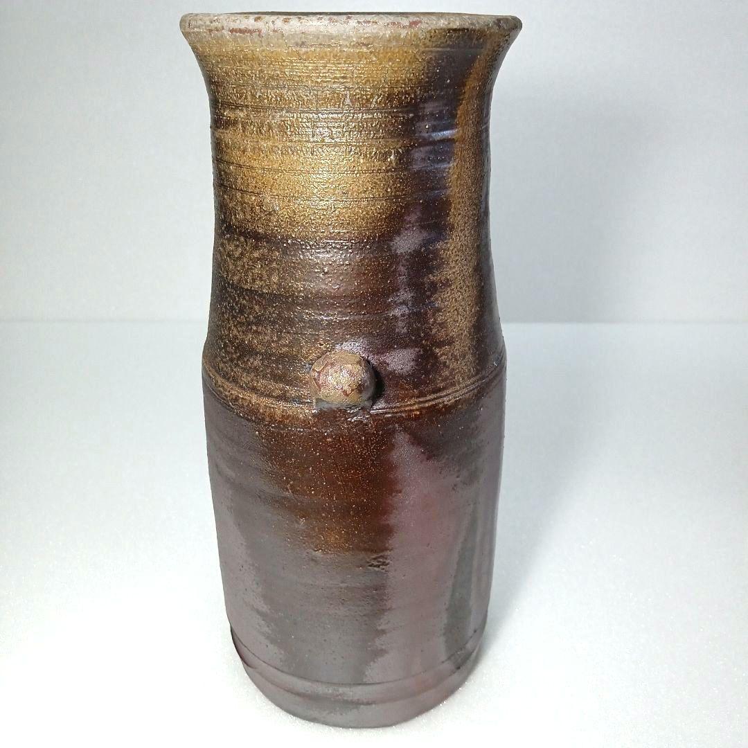 花入 (双耳) 備前 藤原 一門 茶道具