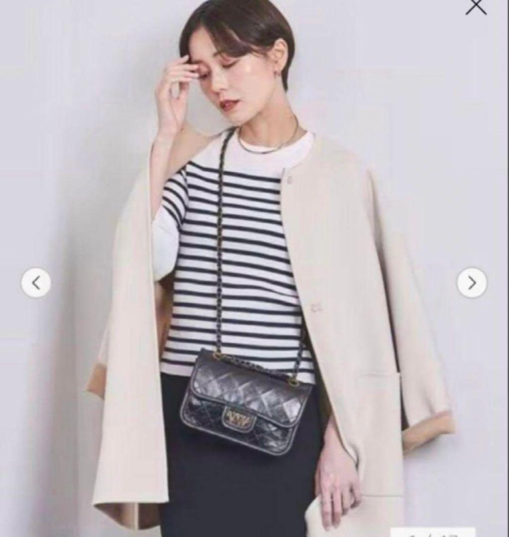 p*e様 UNITED ARROWS　バイカラー リバー　ミドルコート バイカラー リバー ミドルコート