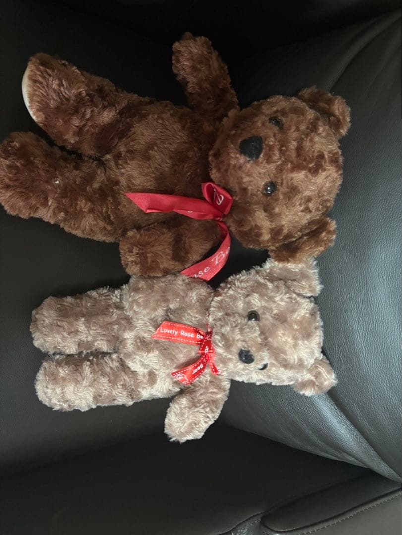 茶色のクマのぬいぐるみ2体 くま ぬいぐるみ｜テディベア｜特大｜ペアで楽しめる大きなくまの