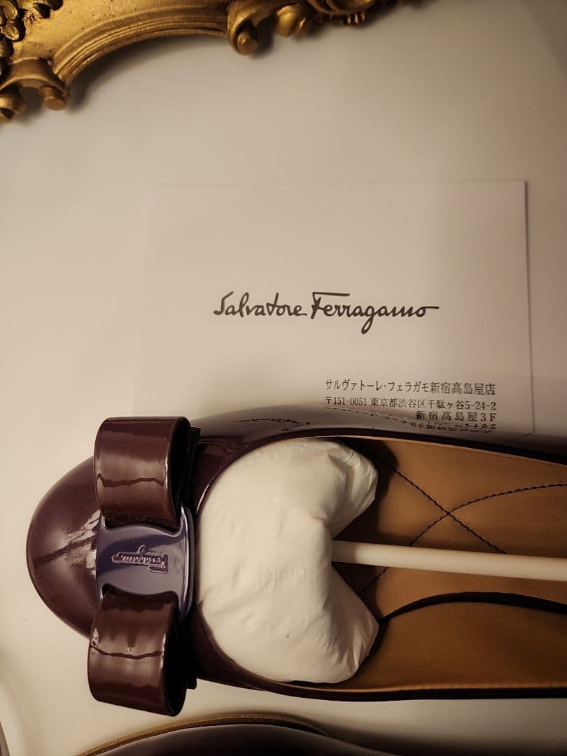 Salvatore Ferragamo パープル バレエシューズ 6.5D