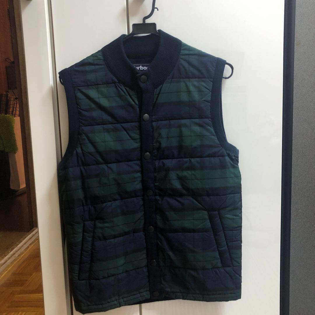 美品‼️Barbour M ネイビー グリーン チェック ベスト 価格交渉あり‼️ 2622-0146-1.jpg