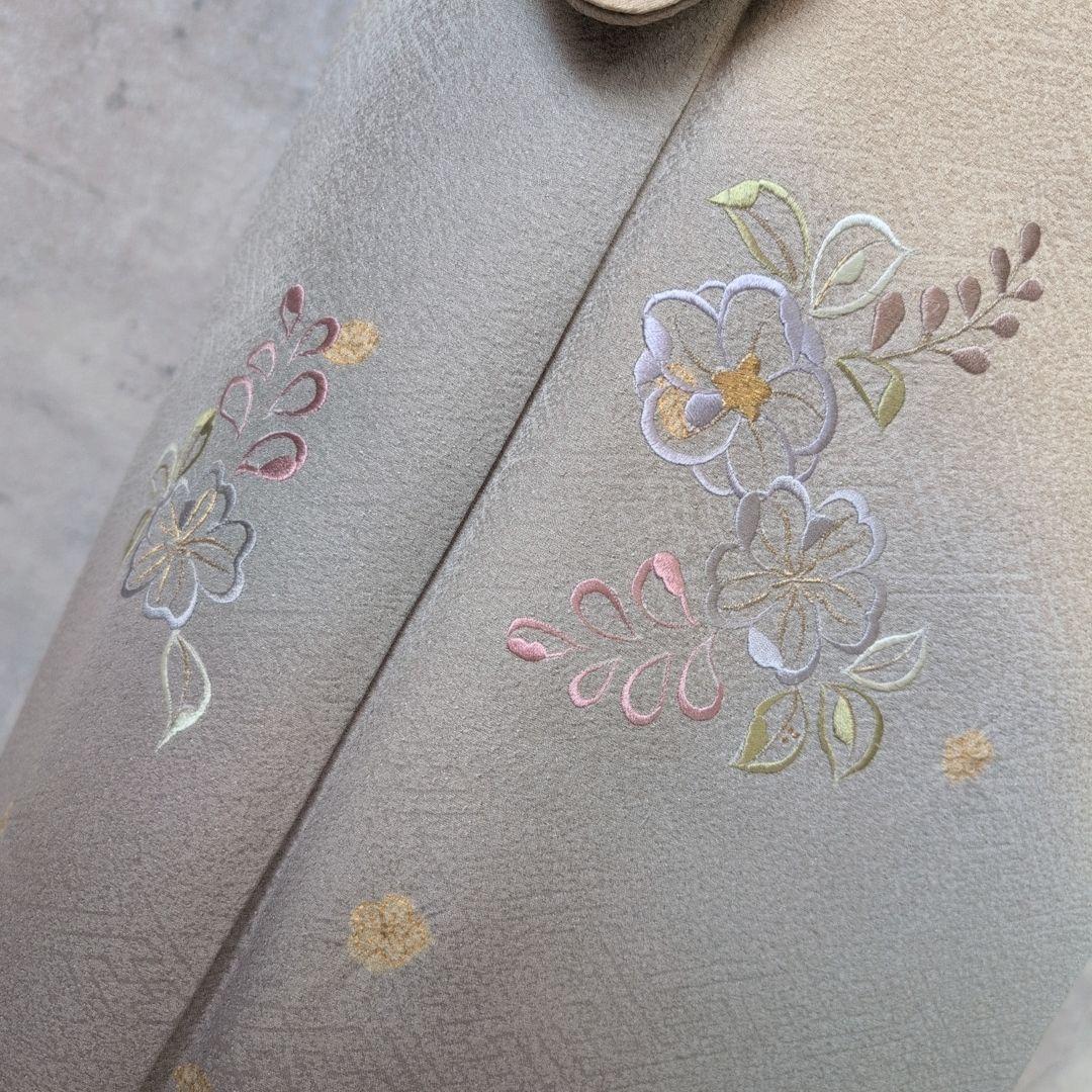 訪問着 フルセット 着物 正絹 刺繍 花 グラデーション Sサイズ 祝い事