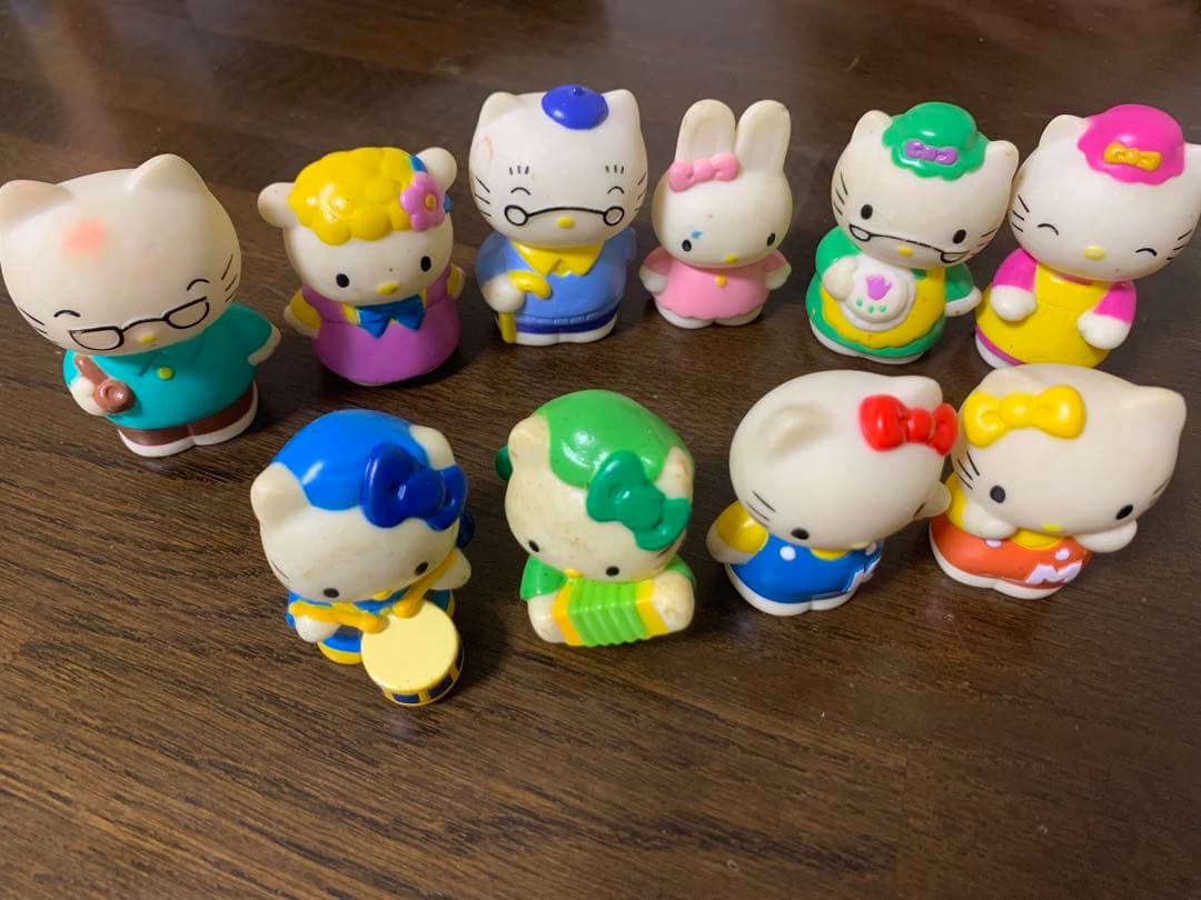 希少】ハローキティ 初期 フィギュア 指人形 サンリオ ソフビ 平成