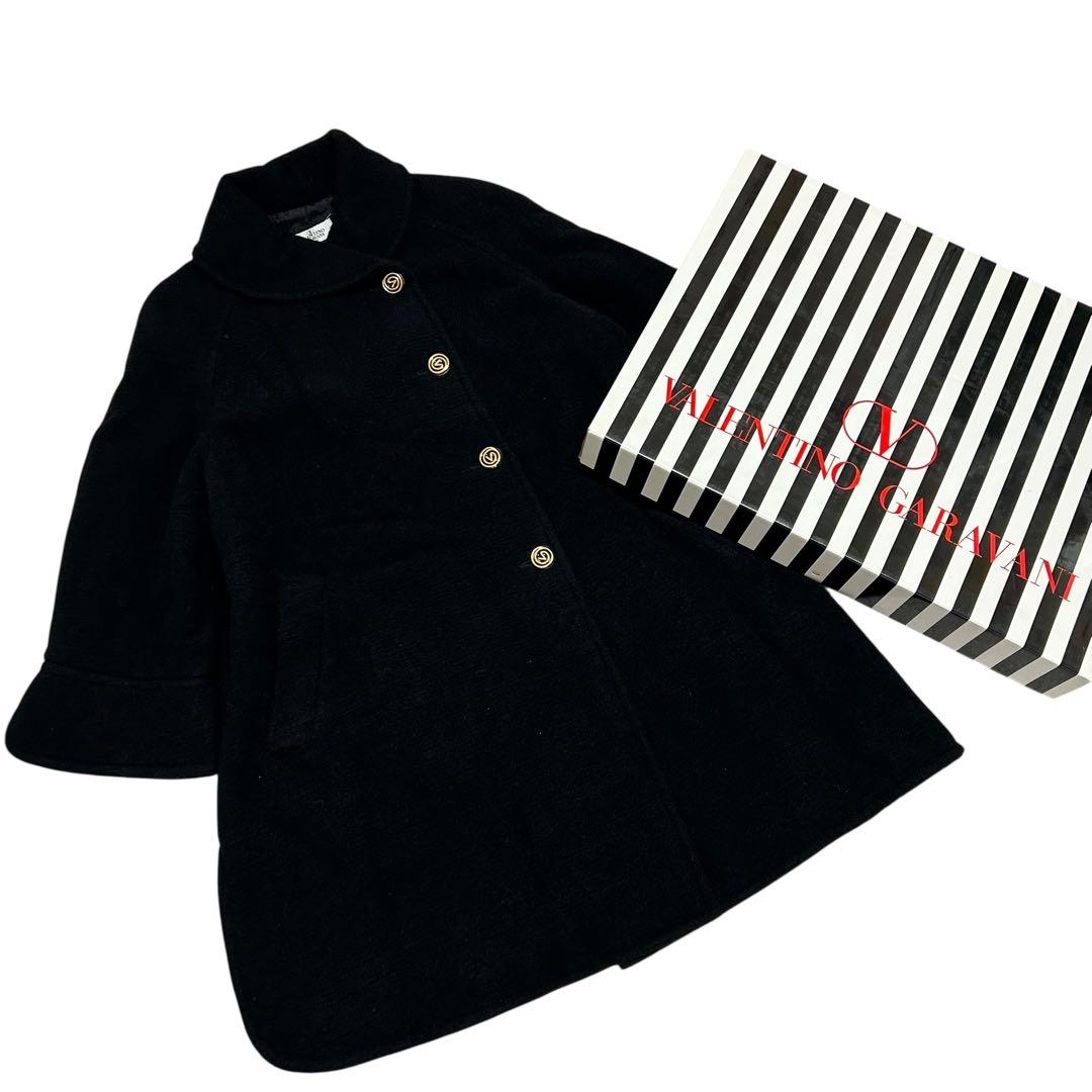 valentino garavani ウールモヘアコート　ブラック　レディース VALENTINO - 美品 ヴァレンティノ RED VALENTINO コート ロングコート