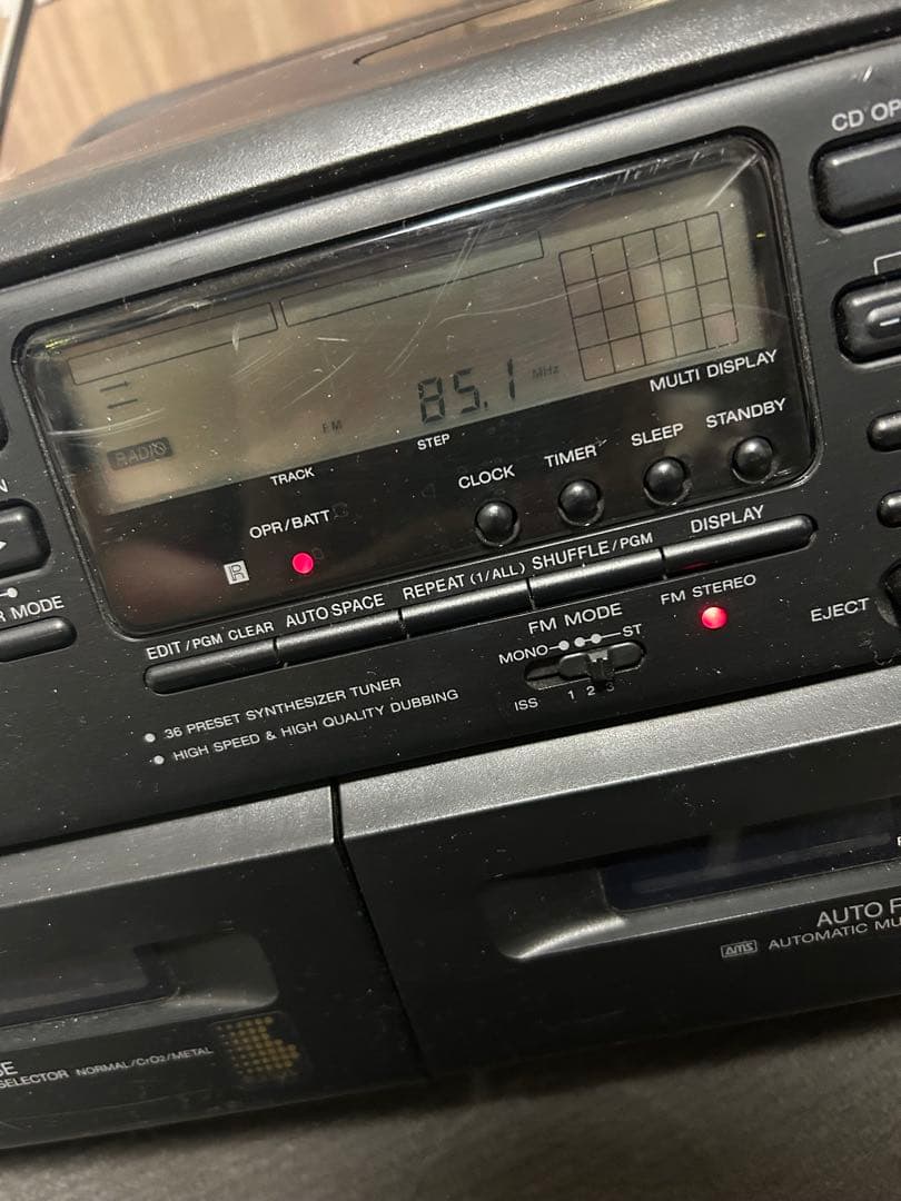 希少【ソニー】1990製ドデカホーン CDラジカセ CFD-400レトロ - メルカリ