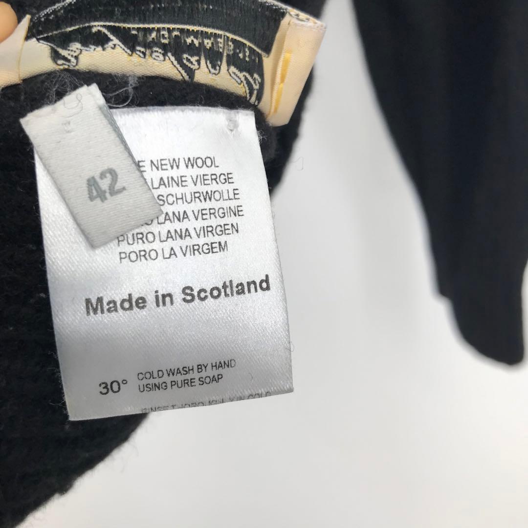 ブライスランズ ニット 42 ブラック タートルネック スコットランド製