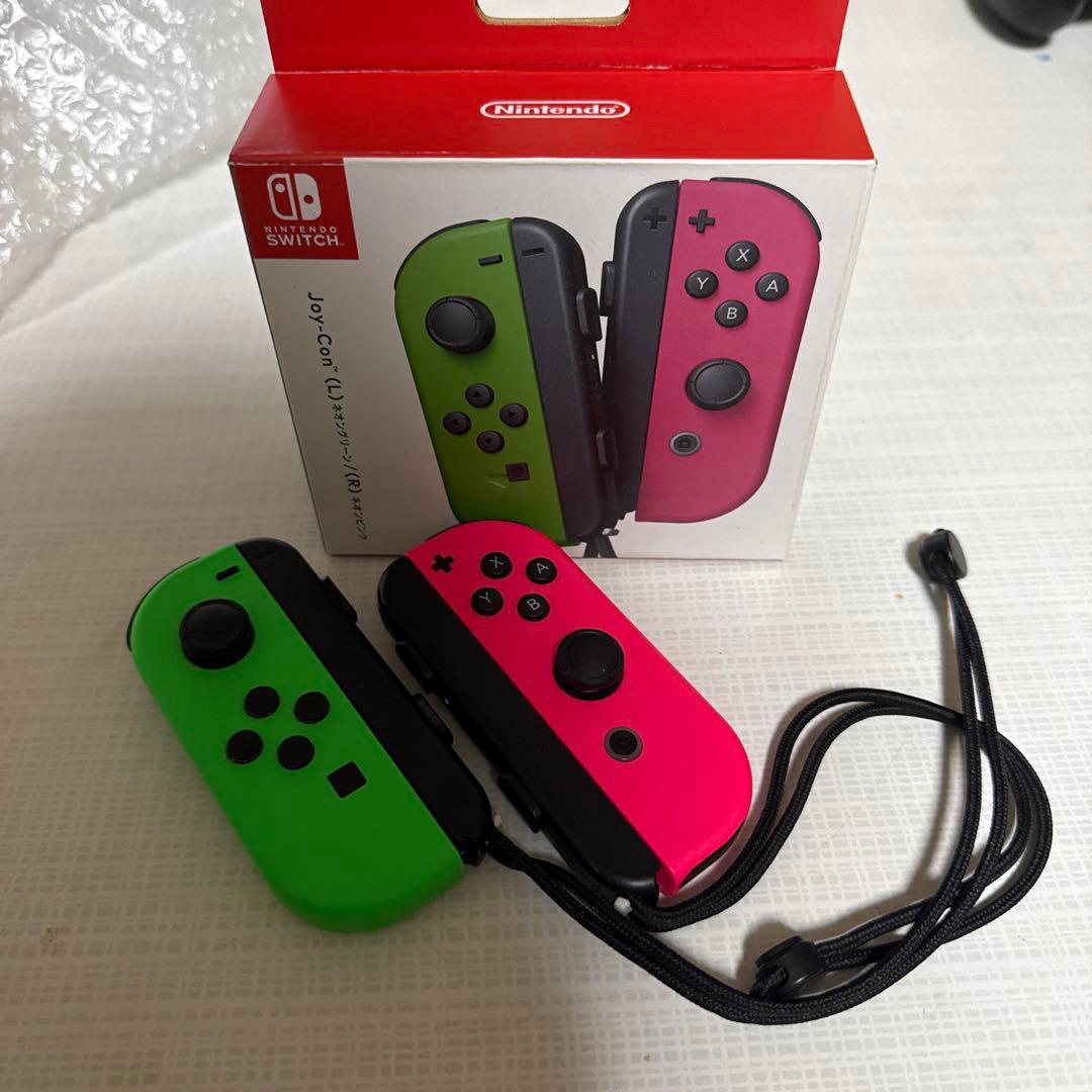Joy-Con(L)ネオングリーン/(R)ネオンピンク HAC-A-JAFAA - メルカリ