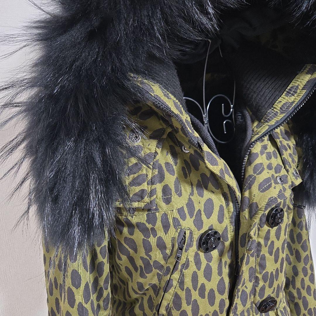 y2k スライ SLY ヒョウ柄 モッズコート リアルファー 平成ギャル N3B