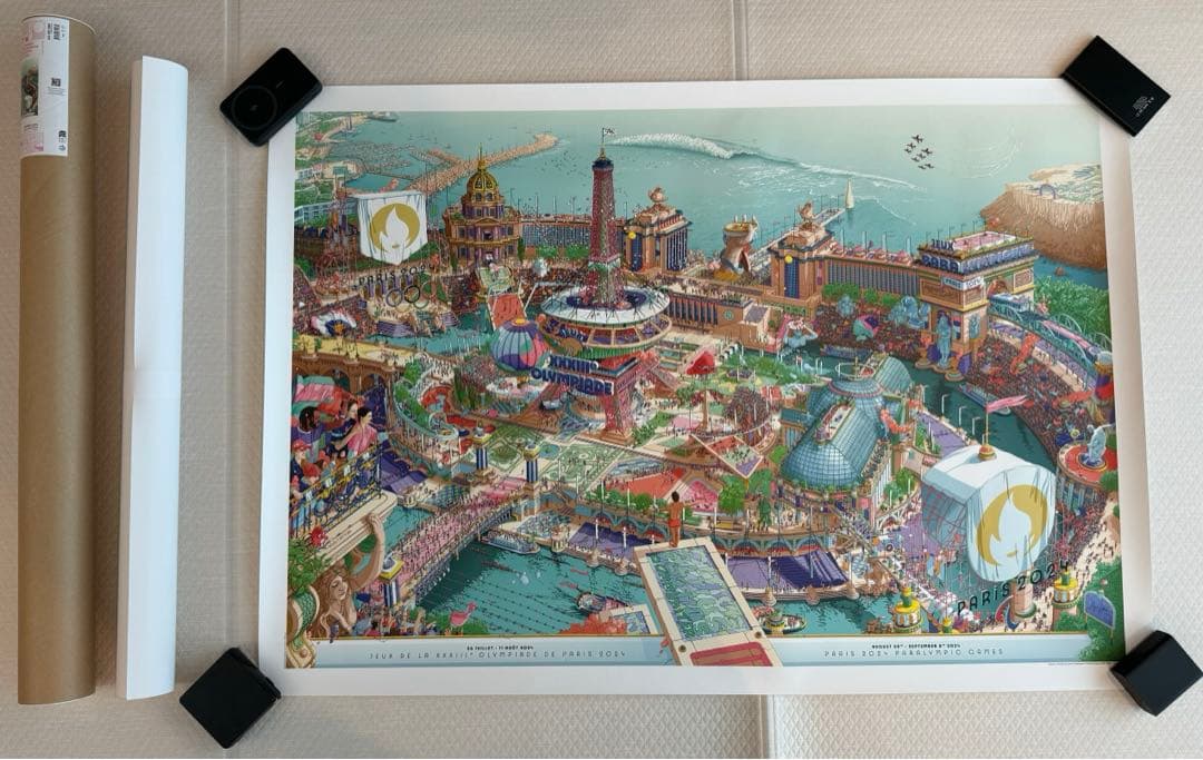 【非売品】パリオリンピックVIP限定ポスター　1枚 パリ2024 アイコニック・ポスター発表、ウーゴ・ガットーニがデザイン