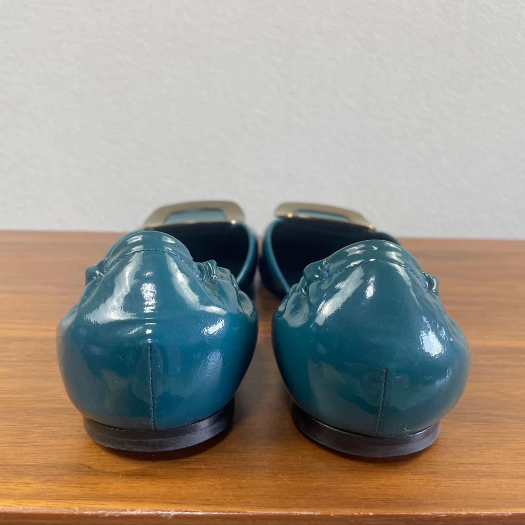 美品】ロジェヴィヴィエ☆フラットシューズ パンプス ゴールドバックル