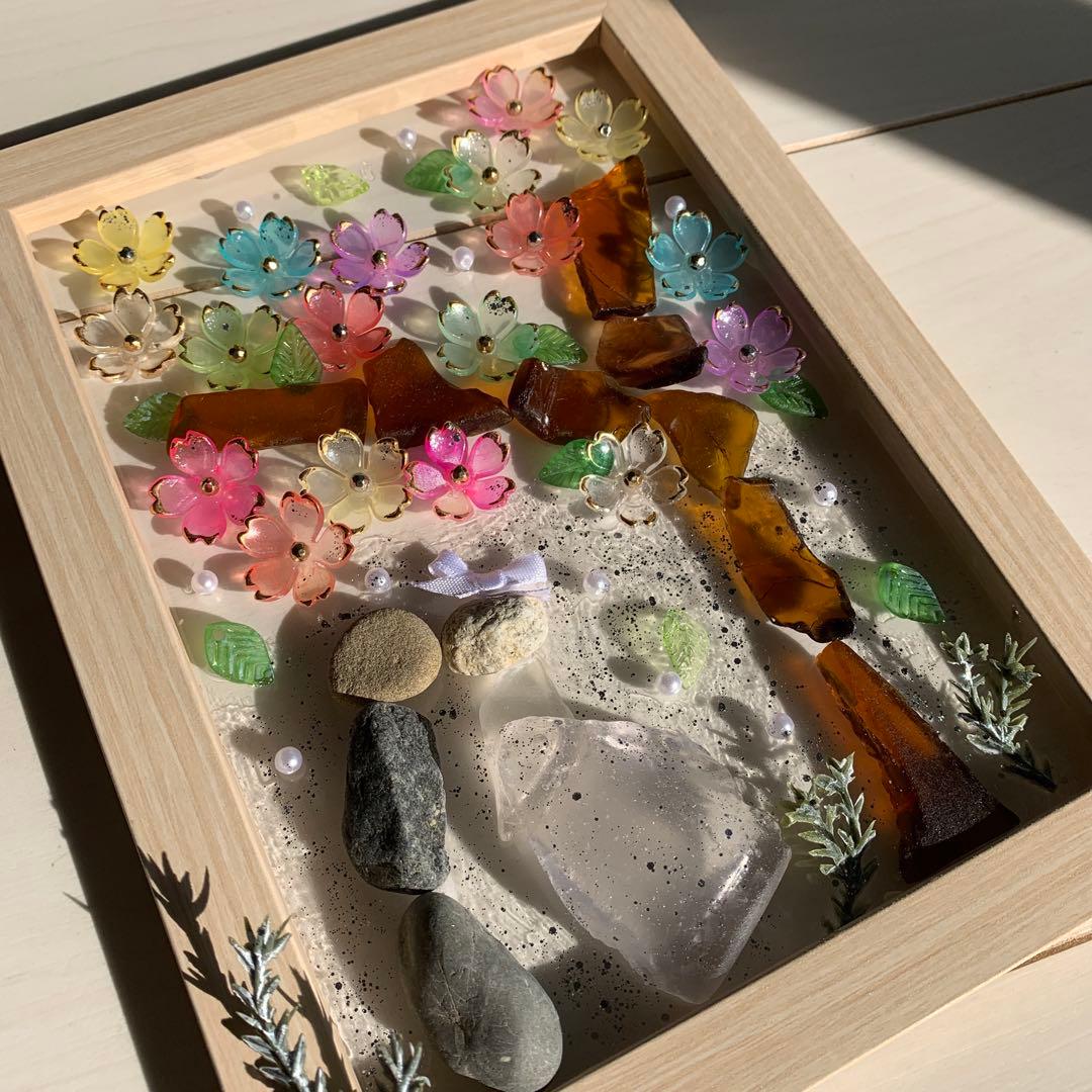 シーグラスアート 「春の訪れ」 - メルカリ