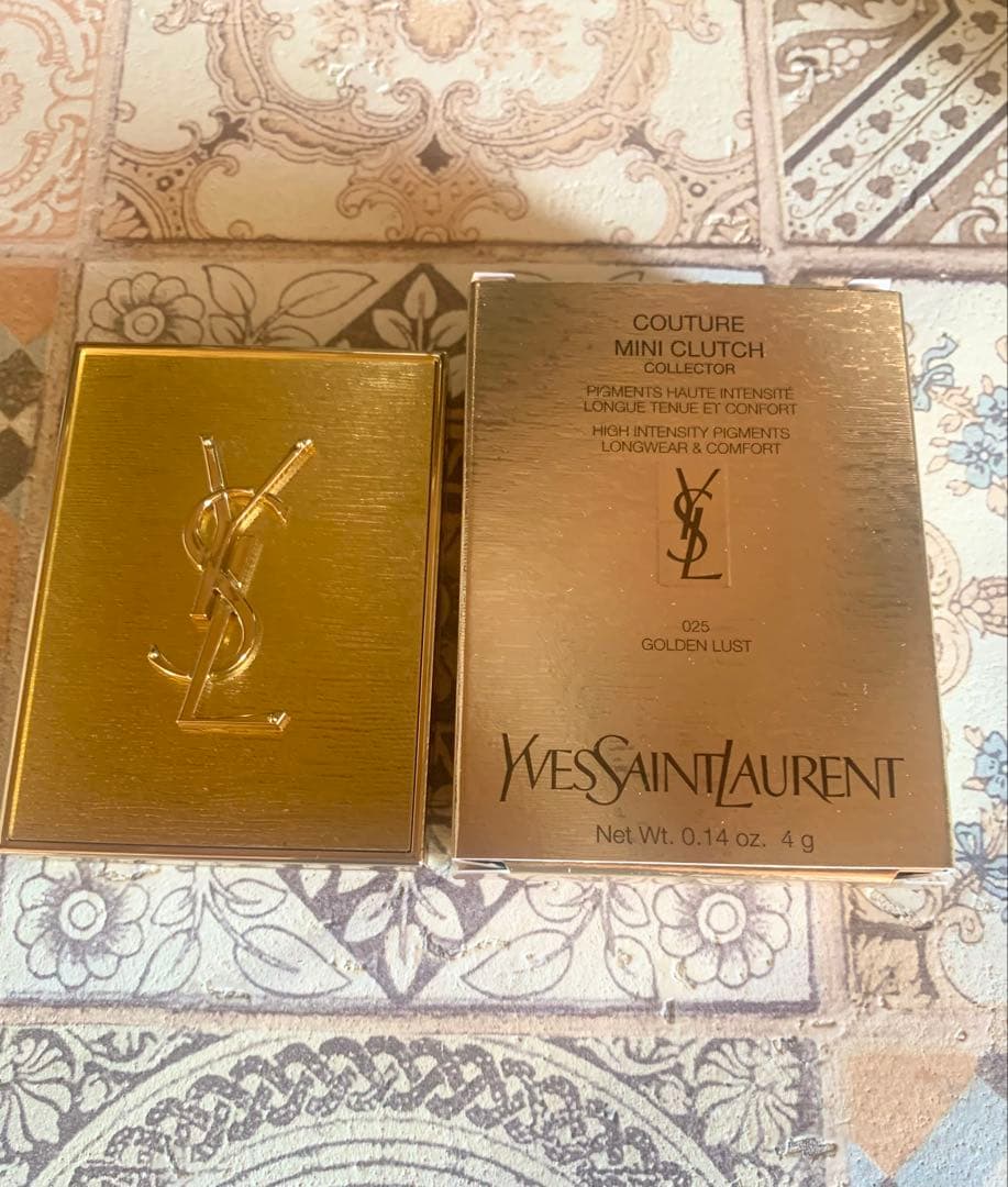 イヴ・サンローラン　クチュールミニクラッチ025ゴールデンラスト イヴ・サンローラン / クチュール ミニ クラッチ No.025 ゴールデン