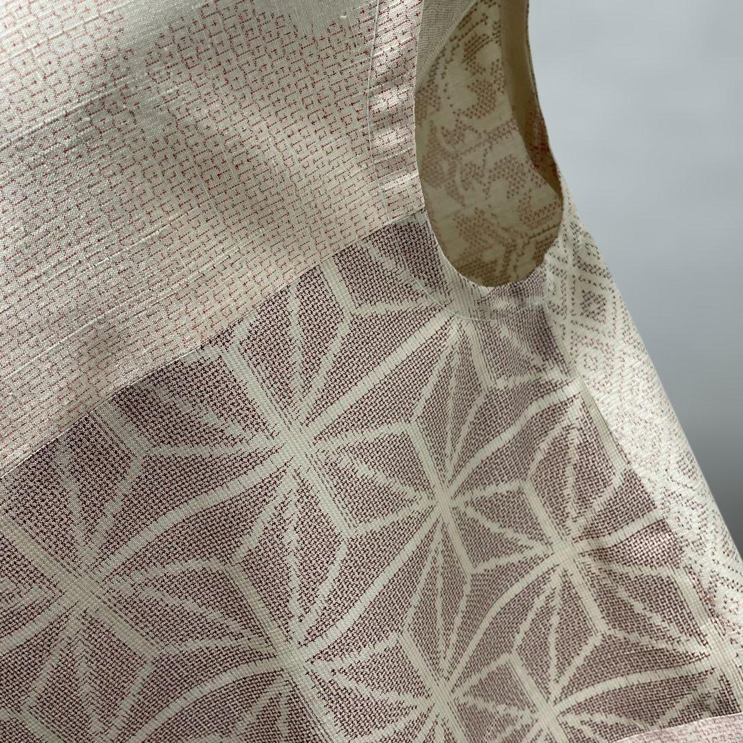 着物ワンピーステントラインマキシ丈《20》塩沢紬・結城紬・白大島紬等 L〜くらい