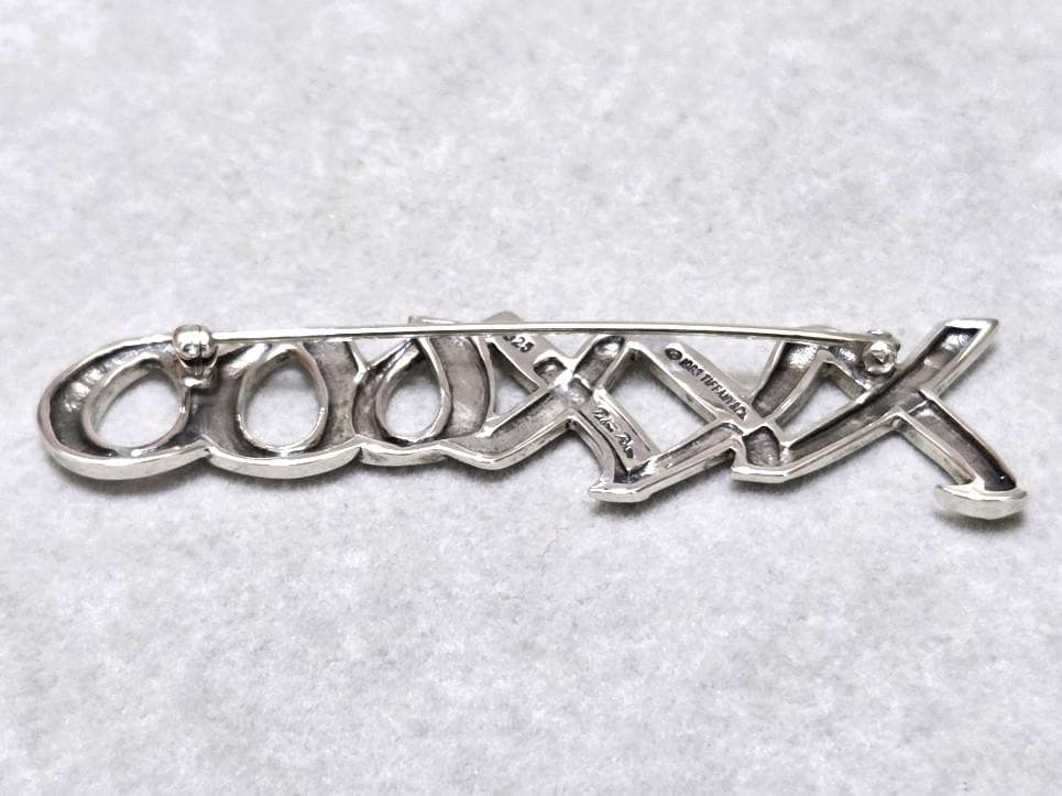 ティファニー パロマピカソ ラブ＆キス SV925ブローチ 箱付き 41703