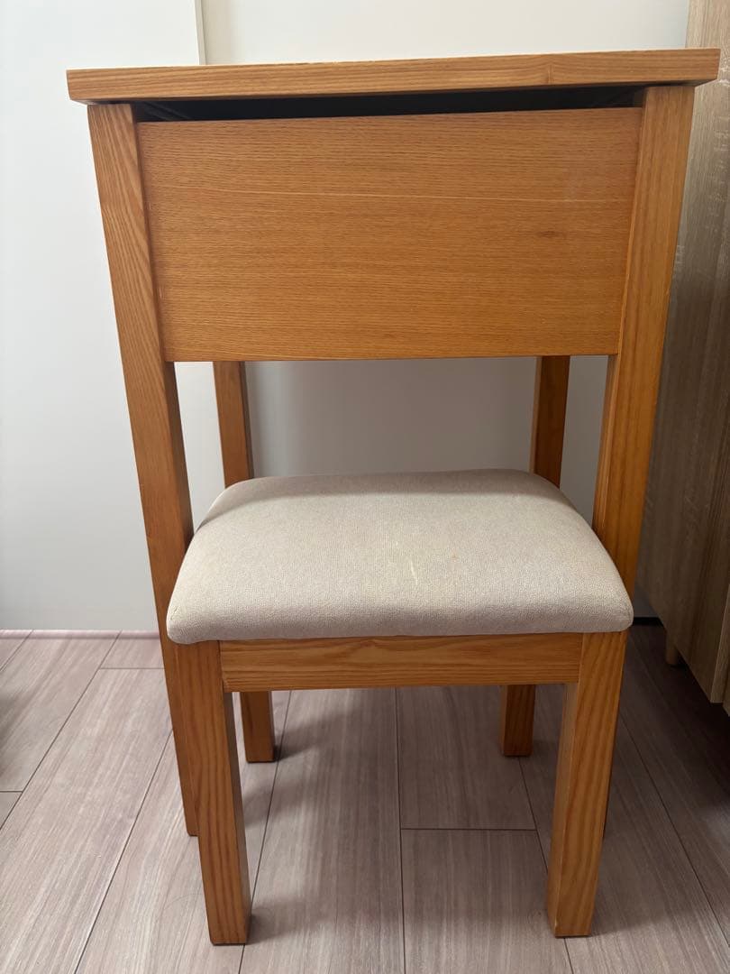 無印良品 ドレッサー 椅子付き (オーク材) - メルカリ