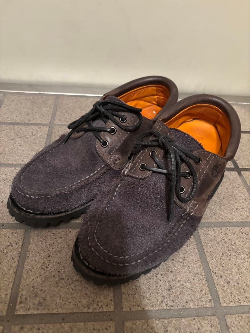 Timberland 3eye グレー モカシン Timberland（ティンバーランド） 3 Eye Classic Lug Dark Grey Nubuck