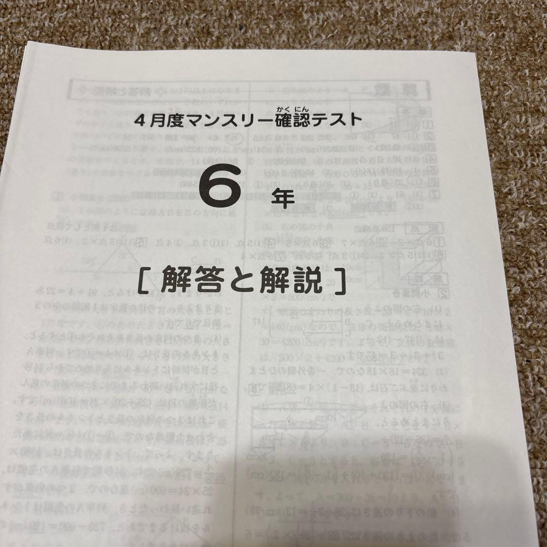 最新！原本！6年2025年4月度マンスリー サピックス 迅速発送！成績報告