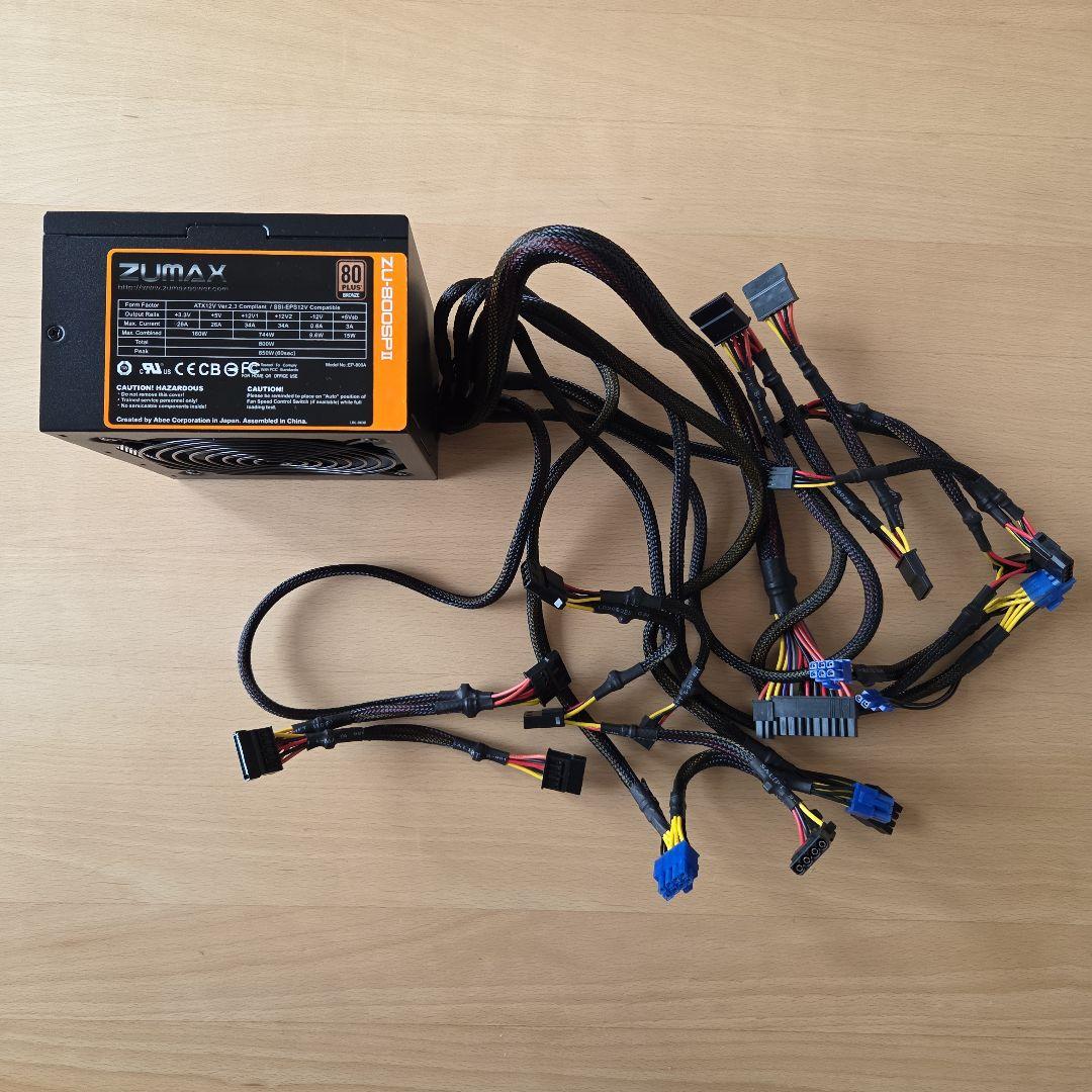 希少】Abee ZUMAX 800W PC電源ユニット ZU-800SPII - メルカリ