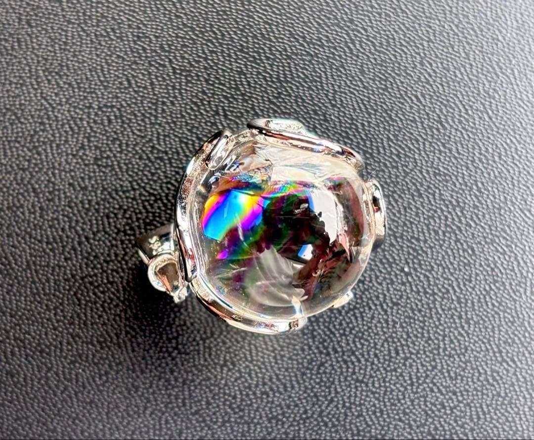 椿　永遠の愛を願う水晶の究極形態　虹のマスターウラルレムリアンスフィアPT