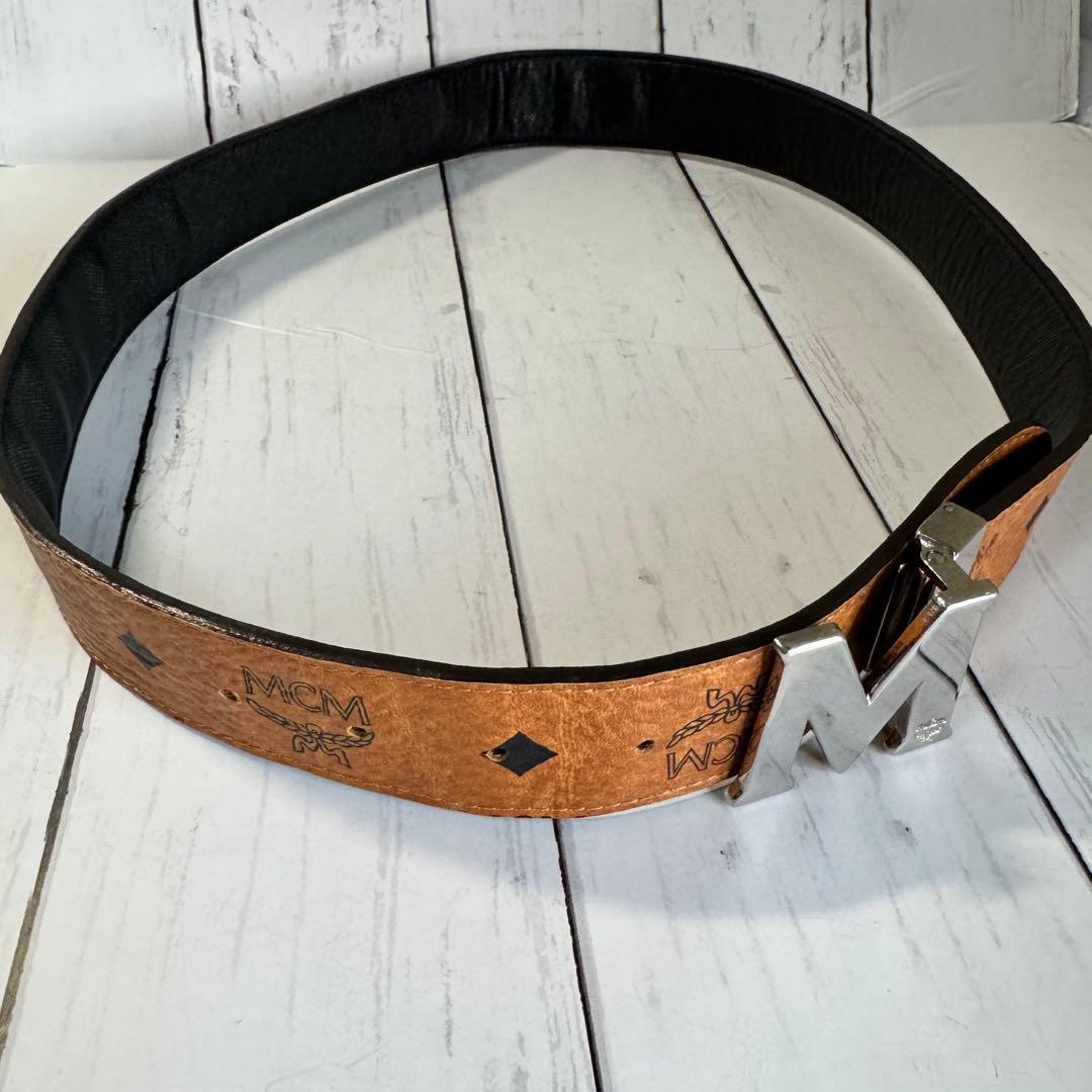 MCM エムシーエム ヴィセトス柄 メンズ リバーシブルベルト レザー