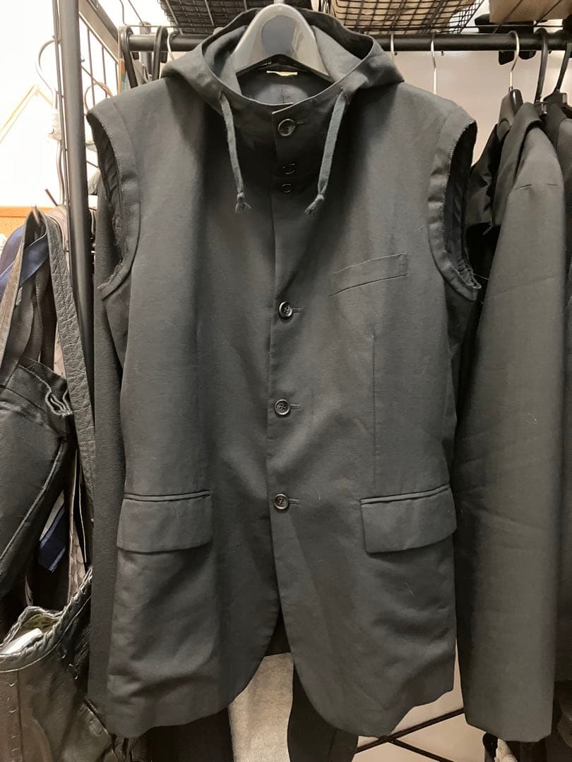 最終価格 BLACK comme des garçon ハイネックフードベスト BLACK COMME des GARCONS ／ ブラック コムデギャルソン | MAKES