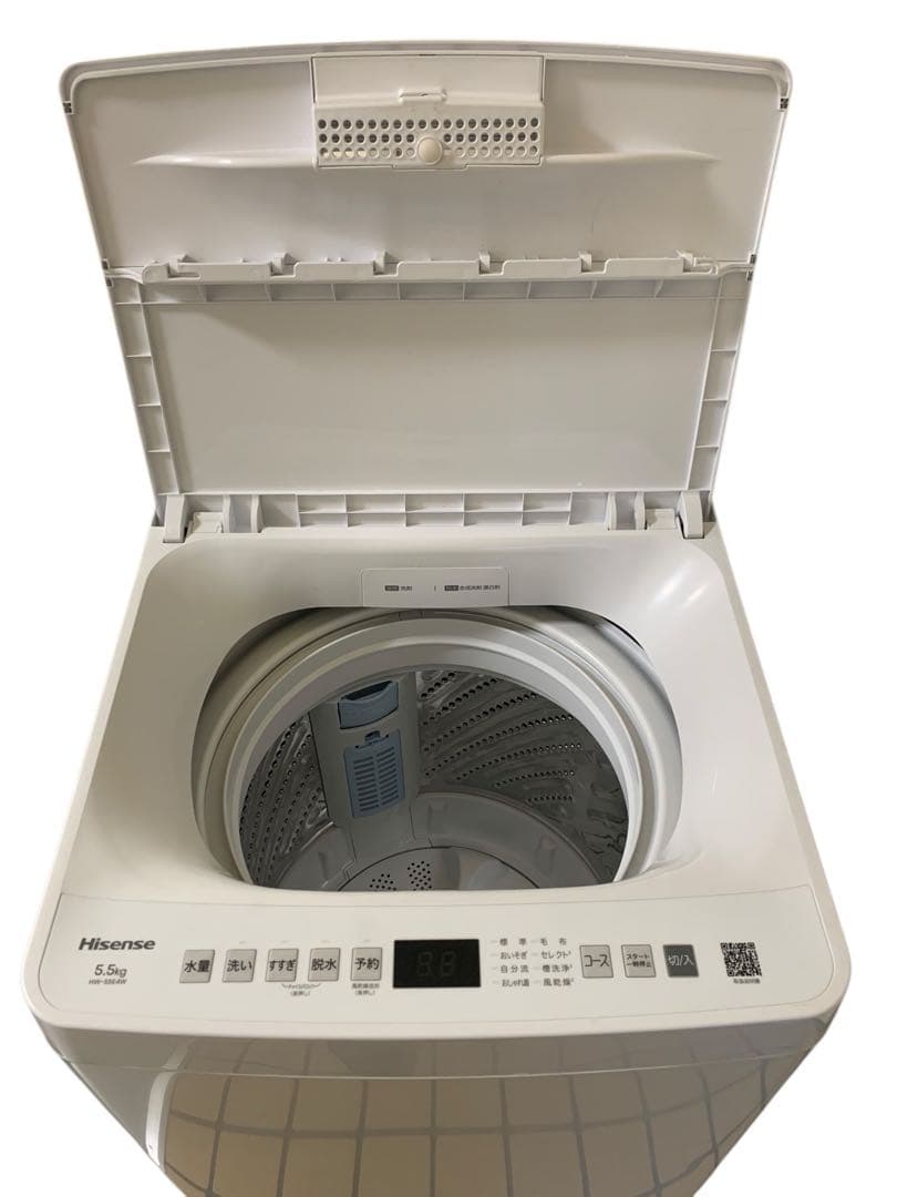 全自動洗濯機 ハイセンス 5.5kg 2024年製HW-55E4W 美品