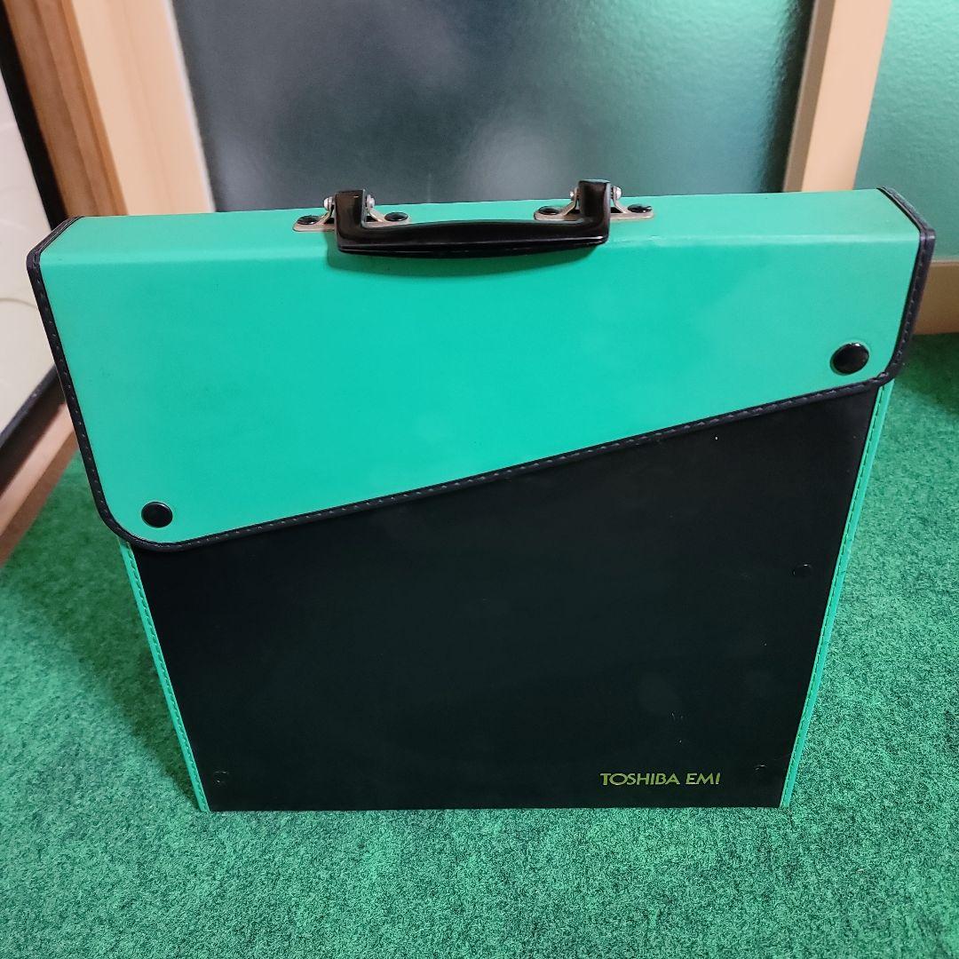 TOSHIBA EMI レコードケース 緑/黒 - メルカリ