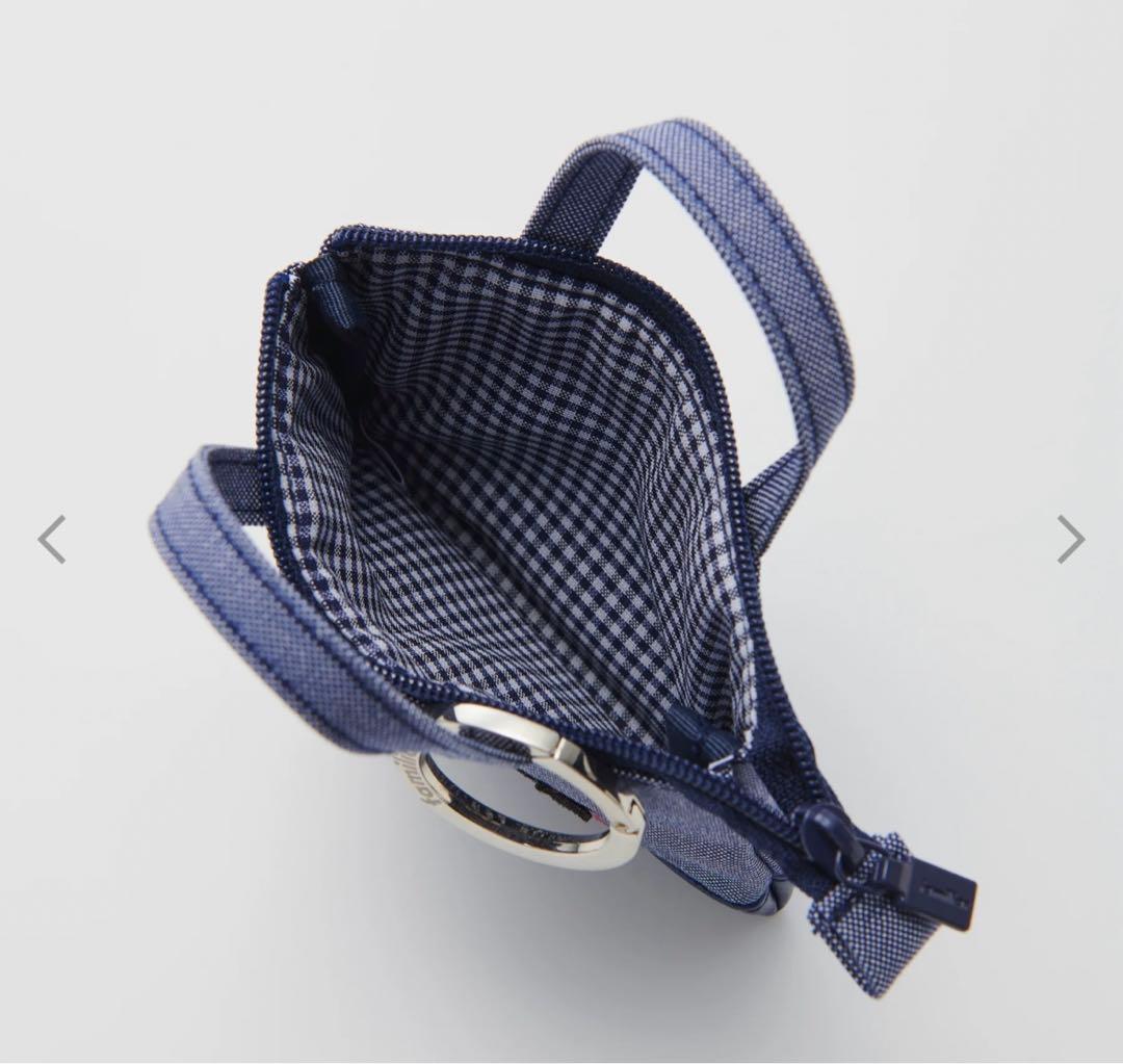 ファミリア familiar ミニデニムバッグ ブルー 青 パスケース ミニ財布