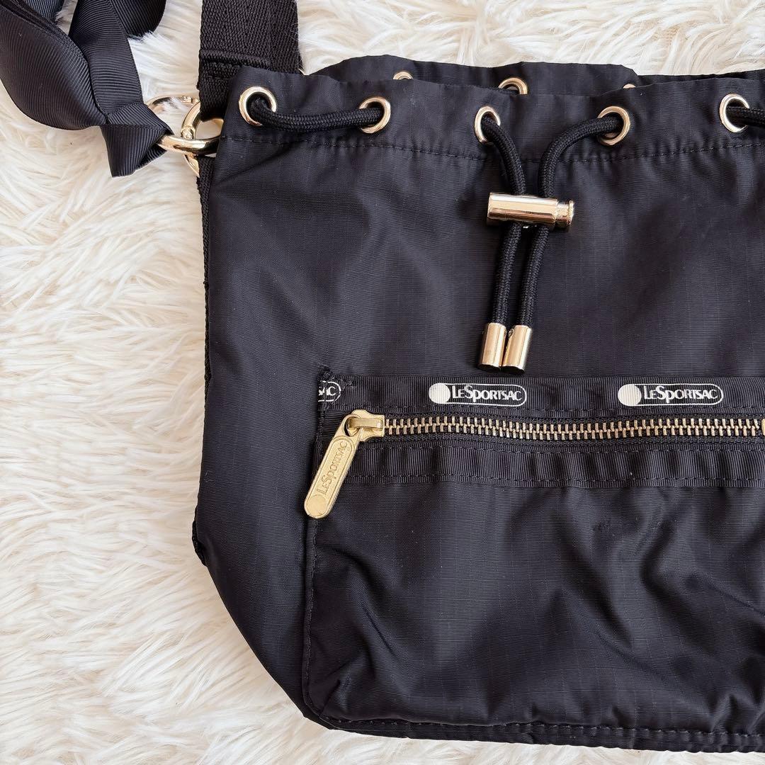 LeSportsac × LANVIN en Bleu 巾着ショルダー 2way