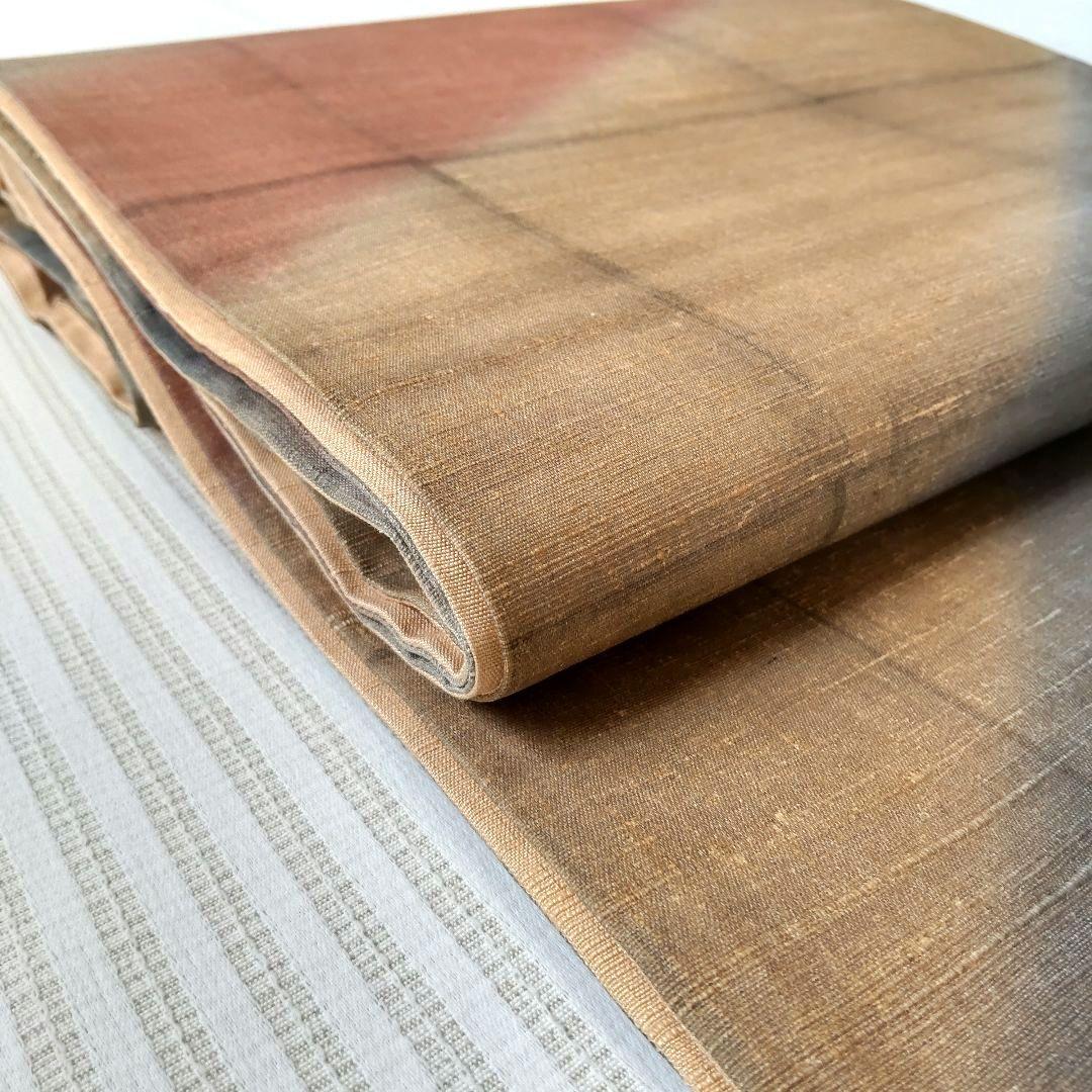 洒落袋帯】やわらかくにじむ色彩◎和紙風の質感 くすみパステル 456cm