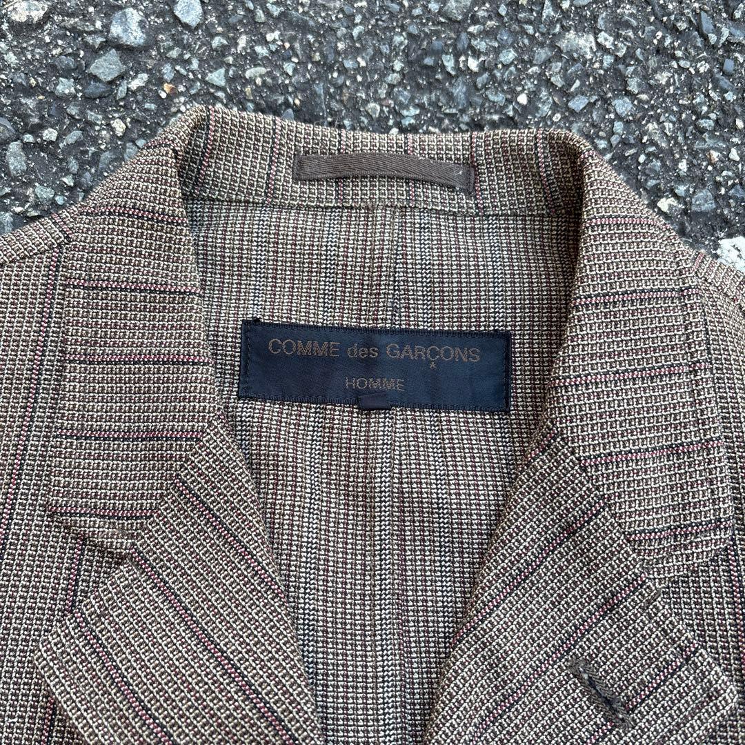 田中オム コムデギャルソン オム ストライプ セットアップ 00s ブラウン